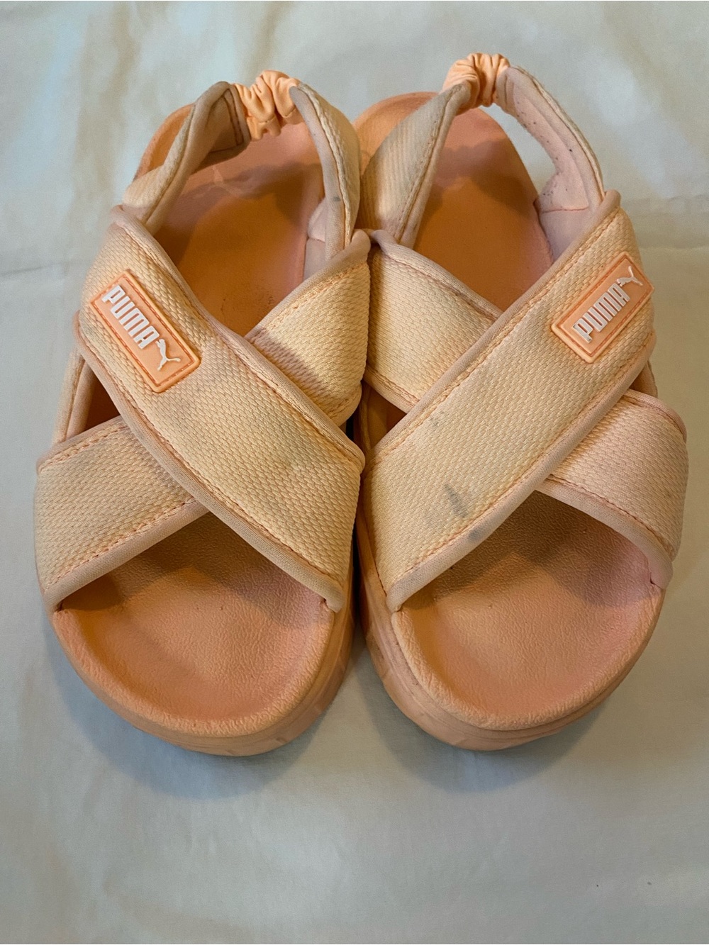 Reposhing-Puma Peach Cross-Strap Women’s Sandals